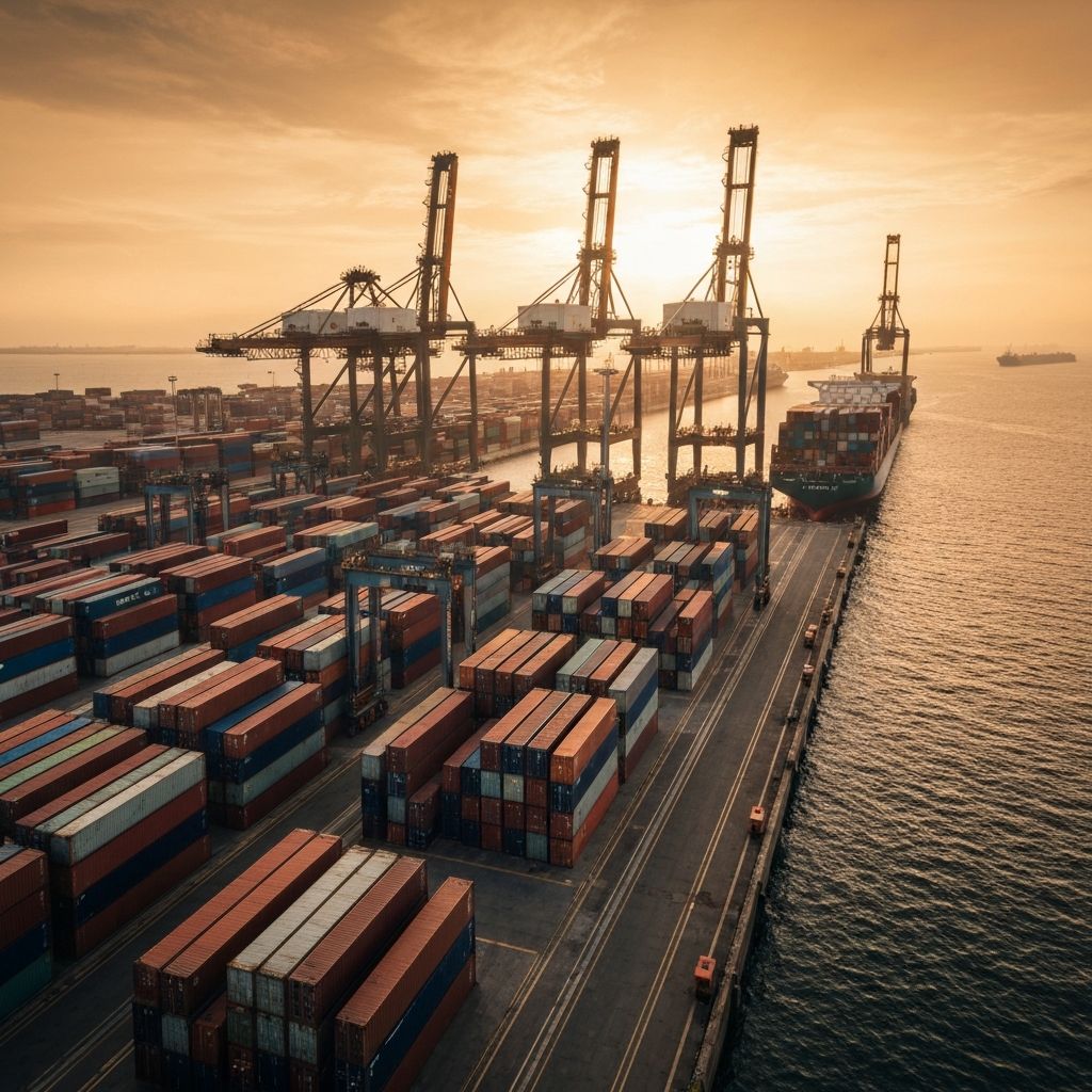 International cargo port representing global trade operations